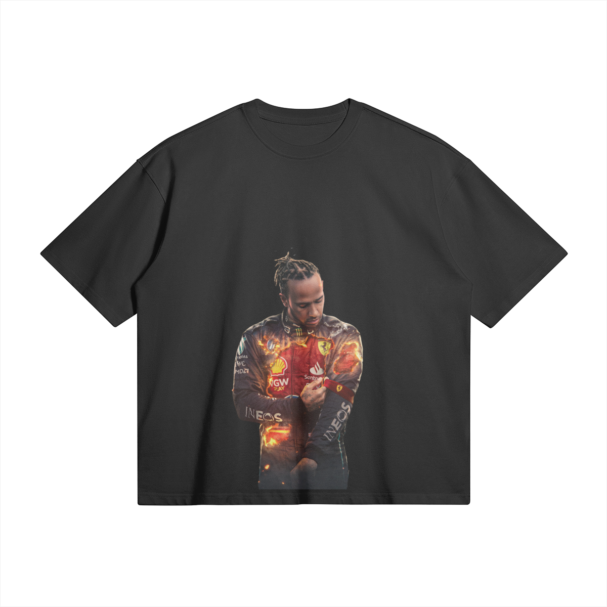 Lewis Ferrari Tee- Lewis Hamilton Ferrari F1 Inspired Streetwear T-Shirt